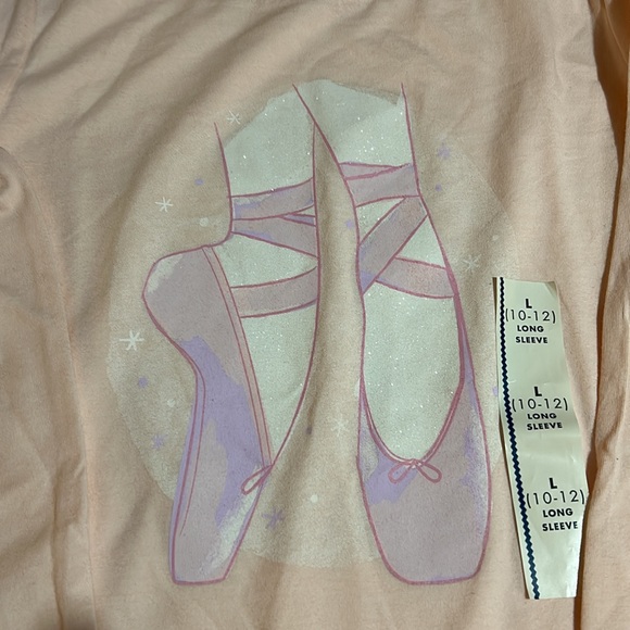 Girls size 10/12 pink long sleeve shirt NWT - Picture 2 of 4